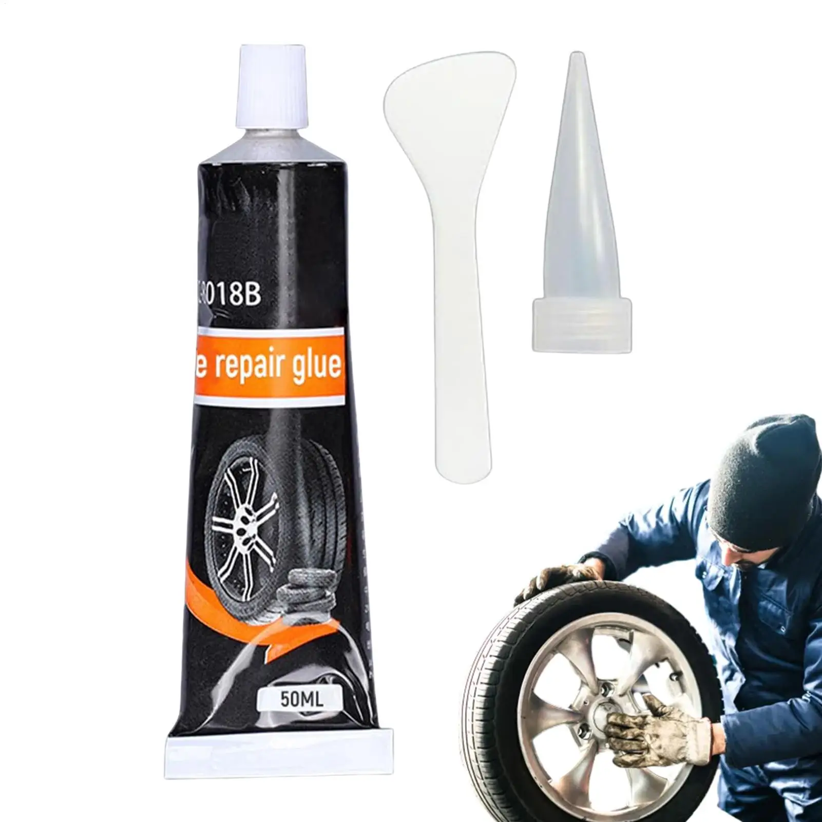 

50ml Waterproof High Temperature Resistant Tyre Repair Liquid Black Strong Rubber Glues quick and convenient Repairs Tools