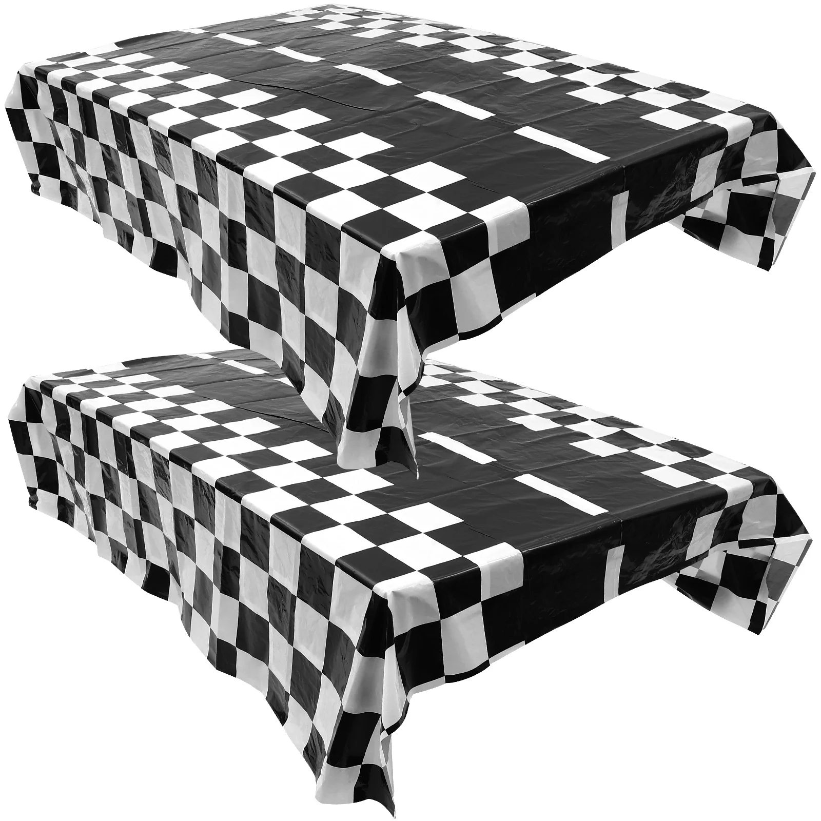 

2pcs Racing Retro Party Tablecloths for Rectangle Tables Decorative Party Checkered Table Cloth Tablecloths Dining Cover