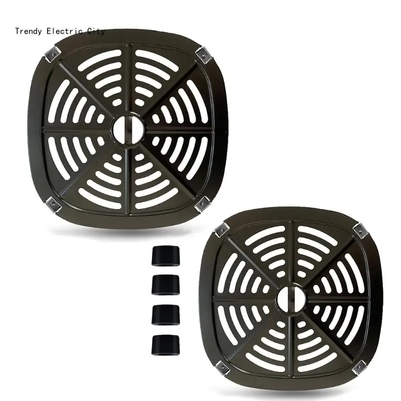 R9CD حصير الطبخ متعدد الوظائف لوحة مقلاة هوائية معدنية لوحة مقلاة الهواء صينية المقلاة الهوائية