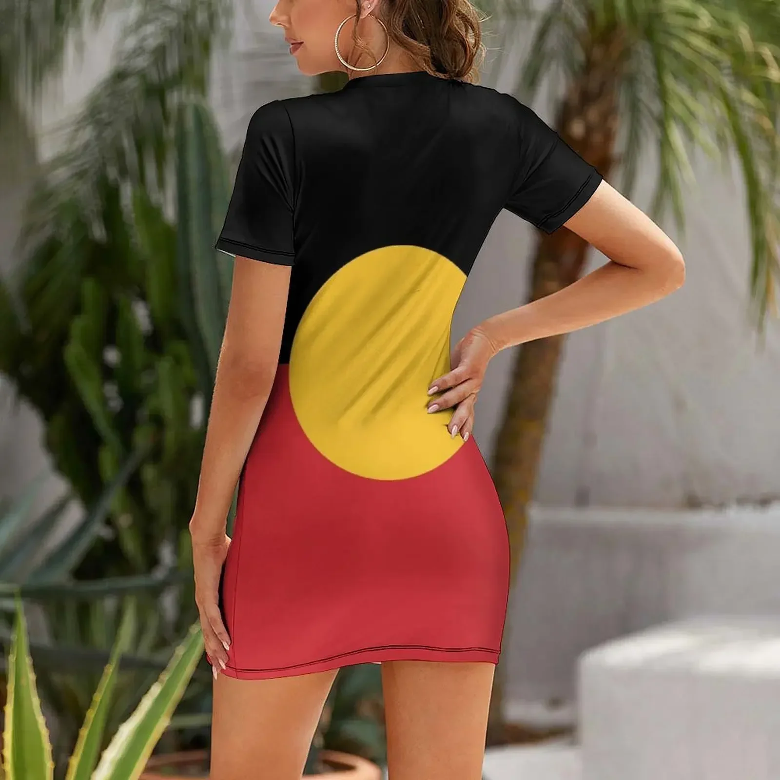Customization Australian Aboriginal Flag #9 Short-Sleeved Dress Long dresses elegant party dress for women 2025 Dress for pregna