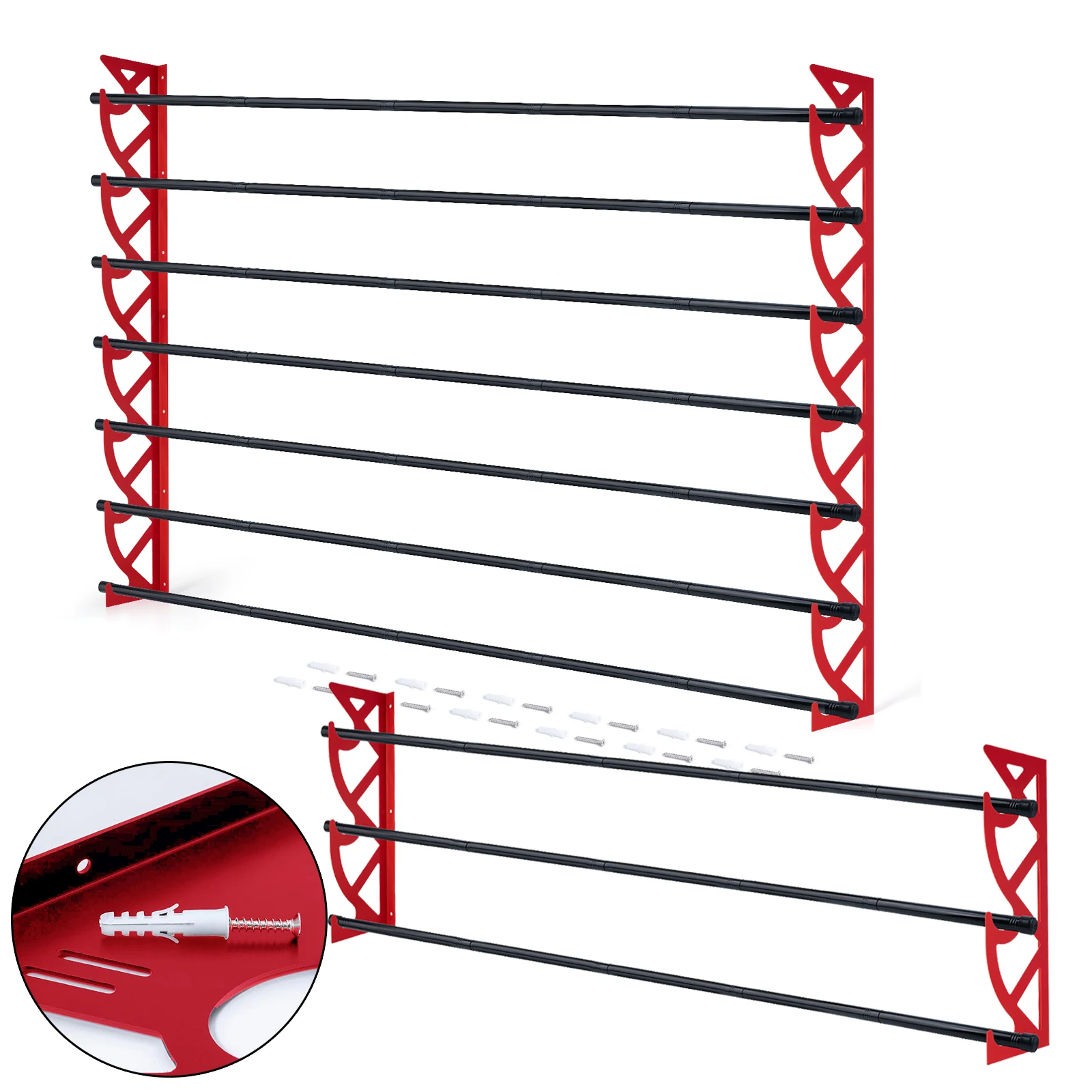 

FOSHIO Vinyl Film Roller Storage Rack With Mounting Hardware Car Wrapping Tint Decal Tape Display Holder Garage Stand 3/7 Layer