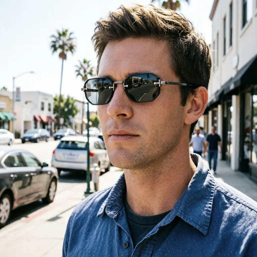 Vintage Octagon Sunglasses Men Women Metal Frame Polygon Retro Sun Glasses Luxury Shades