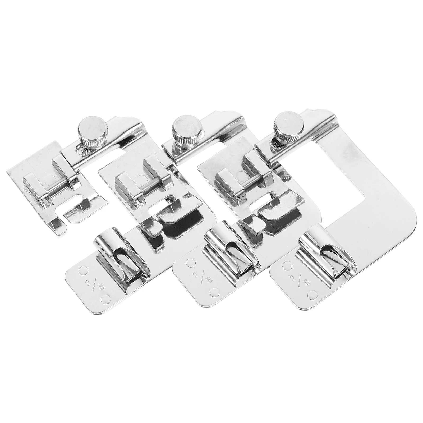 

3pcs Sewing Presser Foot Stainless Steel Tools Adjustable Edge Sewing Edge Folding Presser Foot Folding Universal Accessories