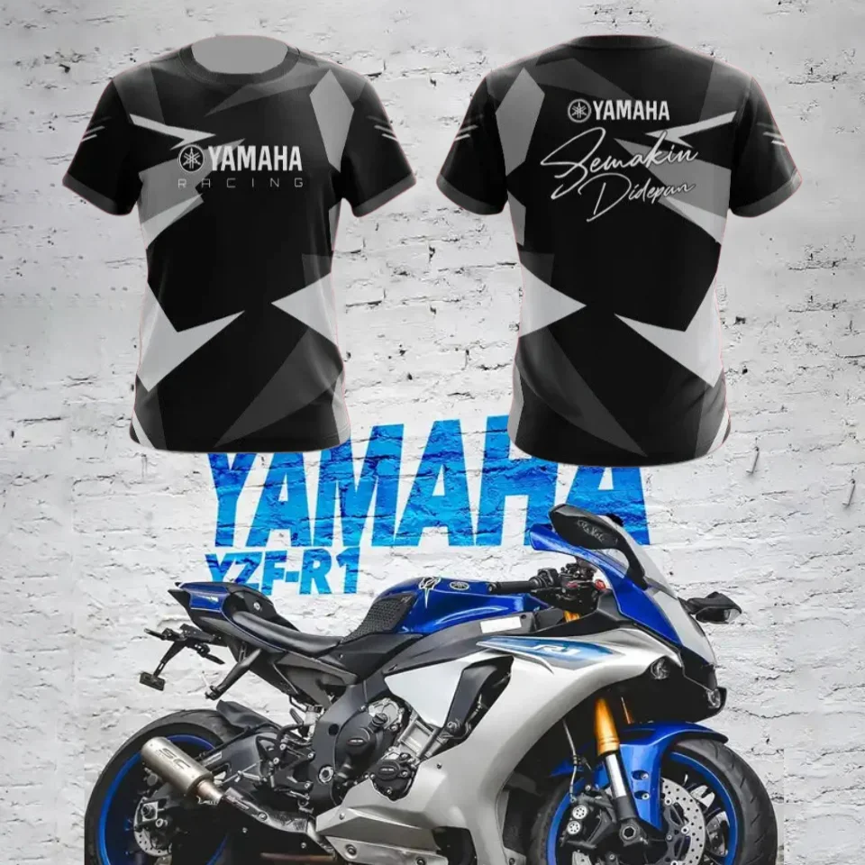 

Мужская быстросохнущая футболка GP Racing 2025 года, удобная и повседневная мотоциклетная футболка Yamaha с короткими рукавами Y2K Street Motorcycle