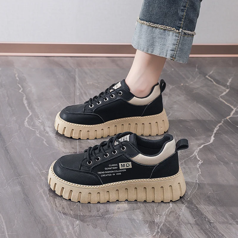 Botas de mujer con cordones color crema, zapatillas deportivas informales de culturismo, zapatillas deportivas de color verde oscuro, diseño deportivo, Link Vip Deadlift Temis Luxery