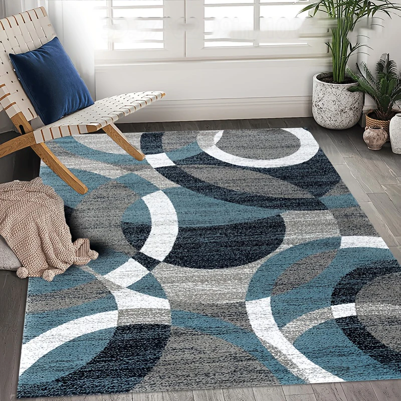Modern Checkered Pattern Carpet, Luxurious Living Room Rug, Suitable for Living Room, Bedroom, Study, Dressing Room, Home Decor