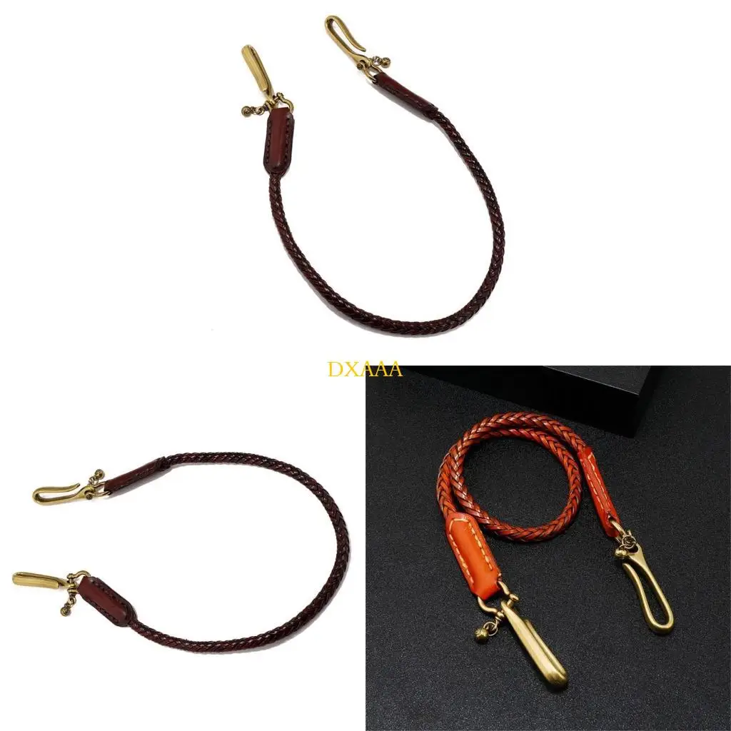 DXAA Genuine Leather Handmade Biker Wallet Chain Rock Clothing Accessory for Jeans