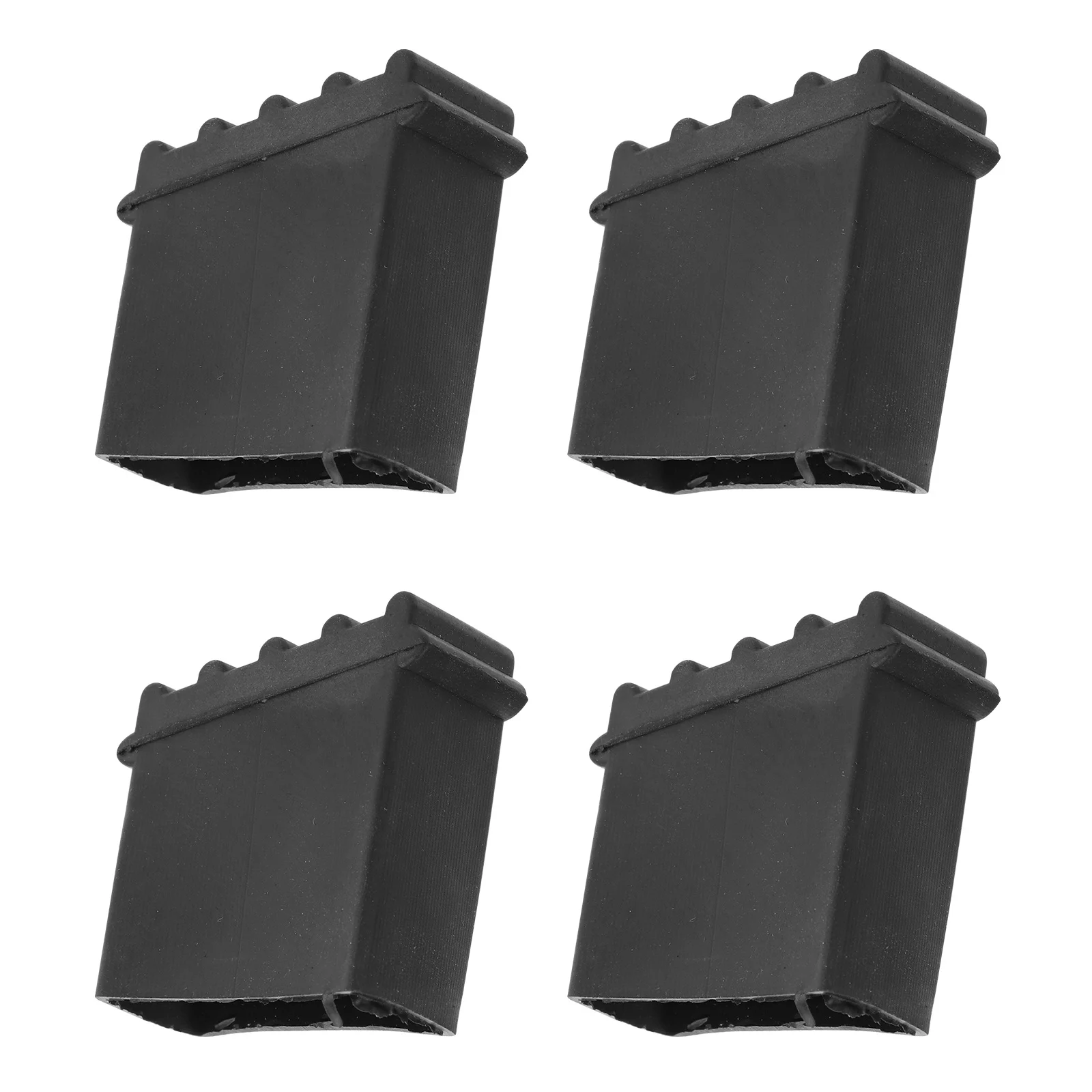 4 قطعة منصات القدم سلم المضادة للانزلاق المطاط يغطي لحماية الأرض عدم الانزلاق درجة سلم قدم وسادة استبدال بناء أداة #2