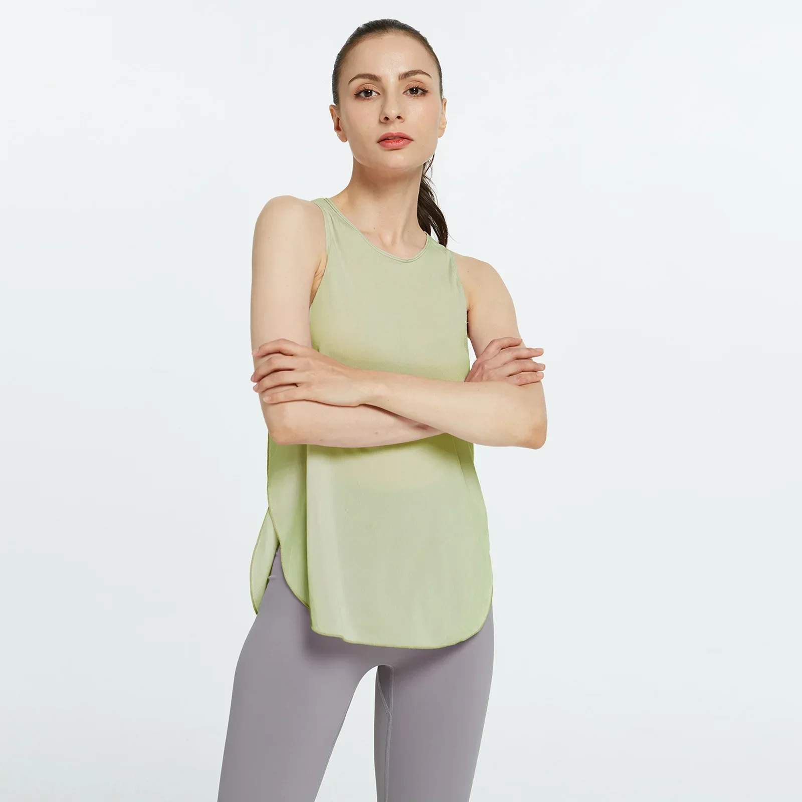 Camisas de Yoga de secado rápido para mujer, camisetas sin mangas deportivas para Fitness, chaleco acanalado, camisas de entrenamiento, ropa activa para mujer