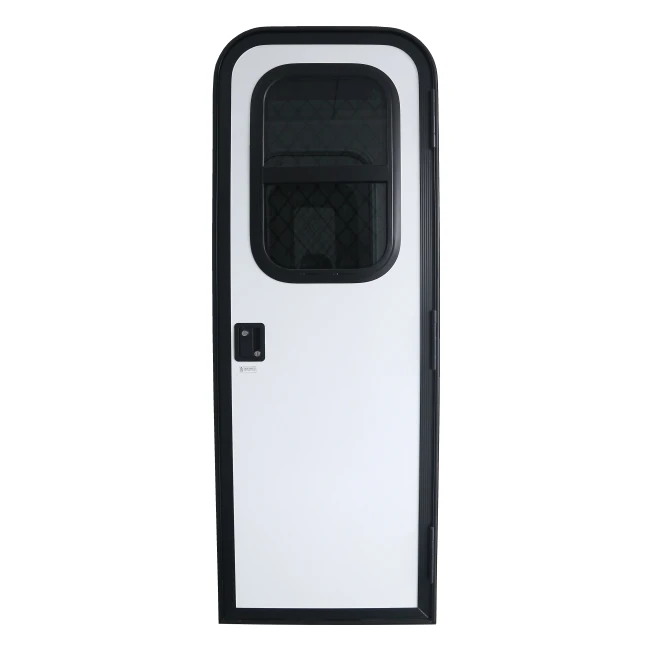 High Quality Customizable Size Caravan RV Aluminum Panel Motorhome Door with Lifting Window