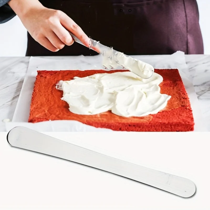 Stainless Steel Double-headed Cream Spreader, Suitable for Cake Baking, Suitable for Kitchen and Bakery, Baking Utensils