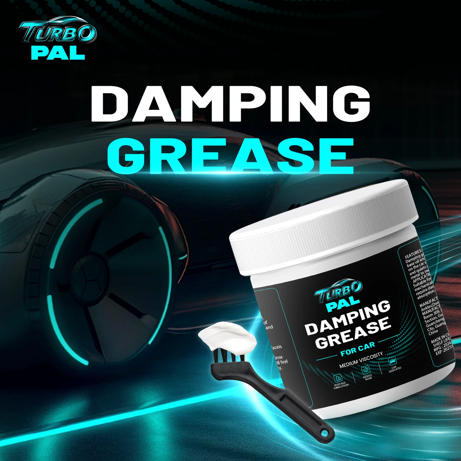 

TURBOPAL Multi-Purpose Damping Grease, Anti-Rust & Anti-Oxidation Lubricant, Reduces Machine Sliding Parts Wear & Noise