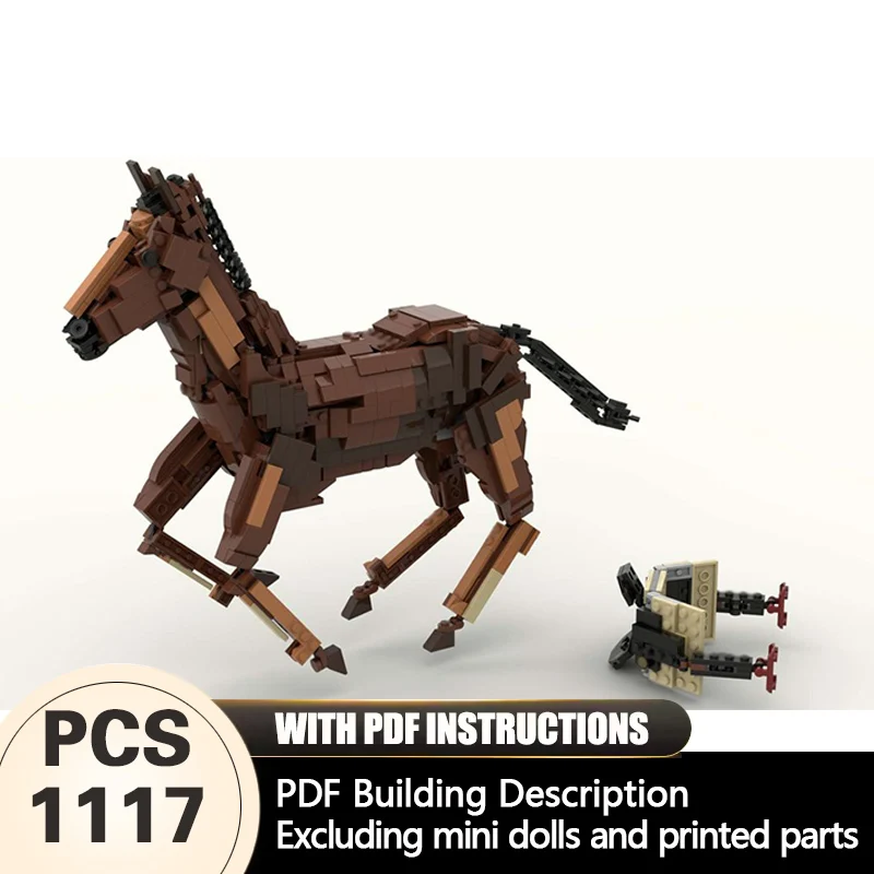 

Creators Animal Series Model MOC Building Bricks Running Horse Modular Technology Gifts Holiday Assemble Children Toys Suit