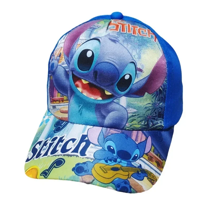 Disney Stitch Kids Baseball Caps Spring Cartoon Adjustable Snapback Caps Boys Girls Outdoor Travel Sun Hats