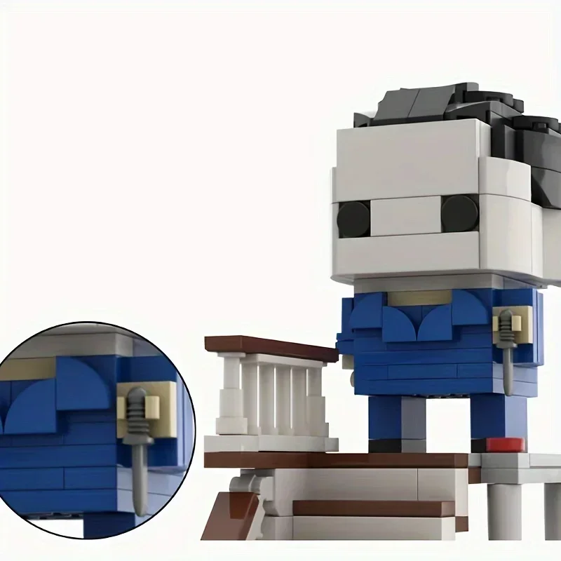 MOC-figura enmascarada de terror, 215 Uds., bloques de construcción, modelo de Pose de acción, juguete coleccionable DIY, Casa Encantada, regalo para fanáticos de adultos