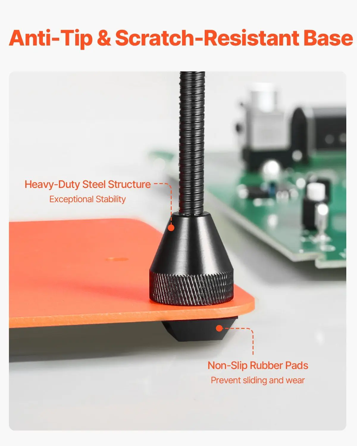 Compact 3X LED Magnifying Lamp and 5-Arm Magnetic Helping Hands Setup for Fine Detail Work Efficient Soldering