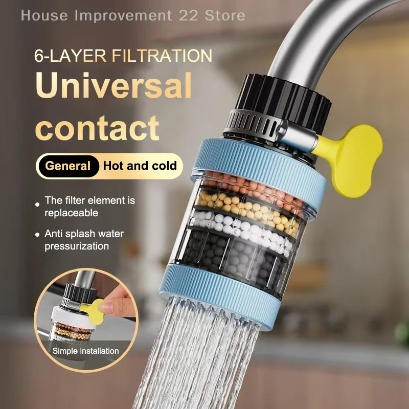

360 ° Вращающийся фильтр для крана для воды, бытовой кухонный кран, мини-очиститель для очистки водопроводной воды, угольный фильтр, картридж для фильтрации