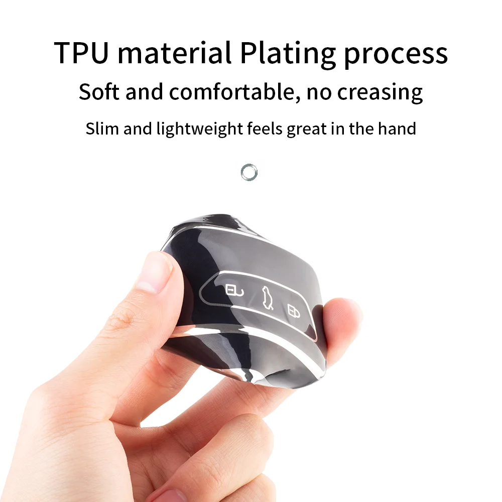 حافظة مفاتيح سيارة لينة من البولي يورثان الحراري لفولكس فاجن ، جولف 8 ، MK8 ، ID.3 ، ID.4 ، كوبرا ، سكودا أوكتافيا A8 ، مقعد ليون MK4 ، هو ، Formentor Tarraco #4