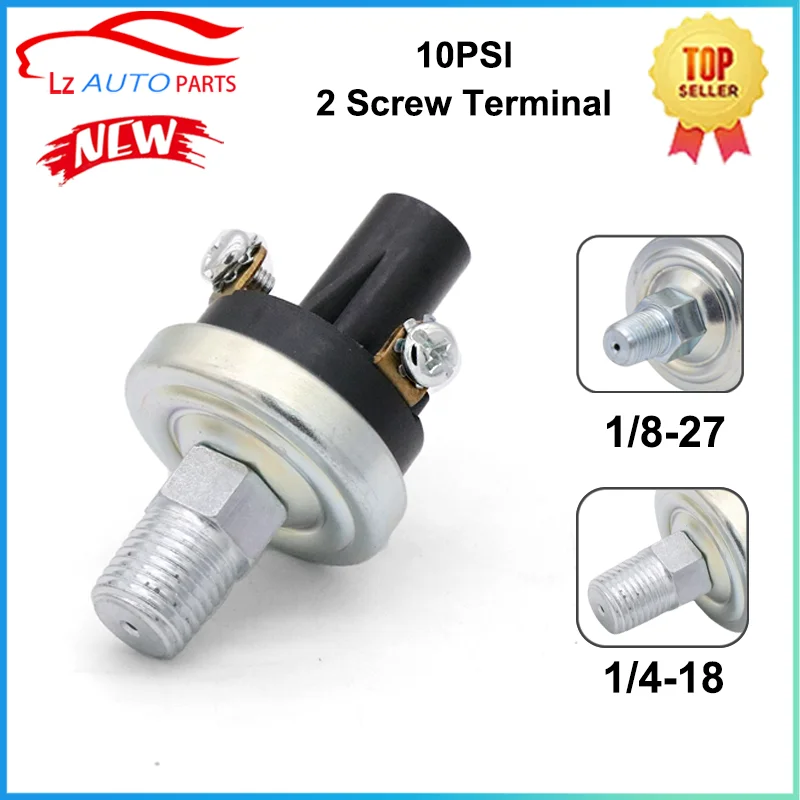 2P 10PSI NC Oil Pressure Switch Sensor 0C3025 0C30250SRV Replaces 0G6820 1/4-18NPT, 0A8584 1/8  -27NPT for Generac Guardian