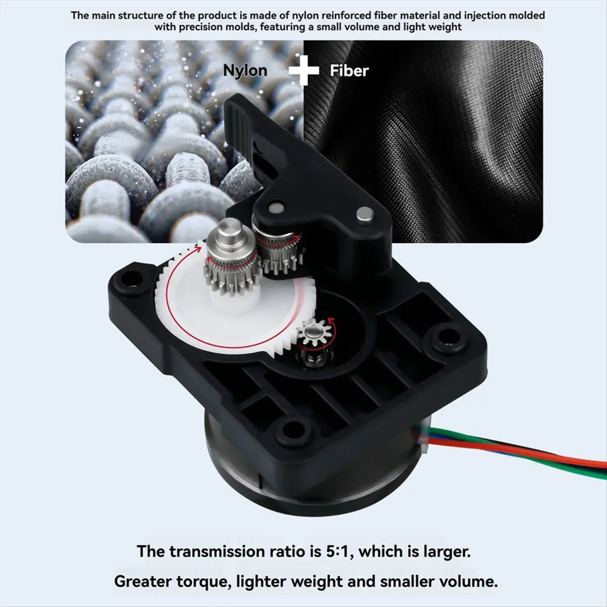 Upgrade 3D Integrated Geared HGT Drive Reduced-Speed Extruder Quenched -Plated Dual Gear 3D Printer Parts A