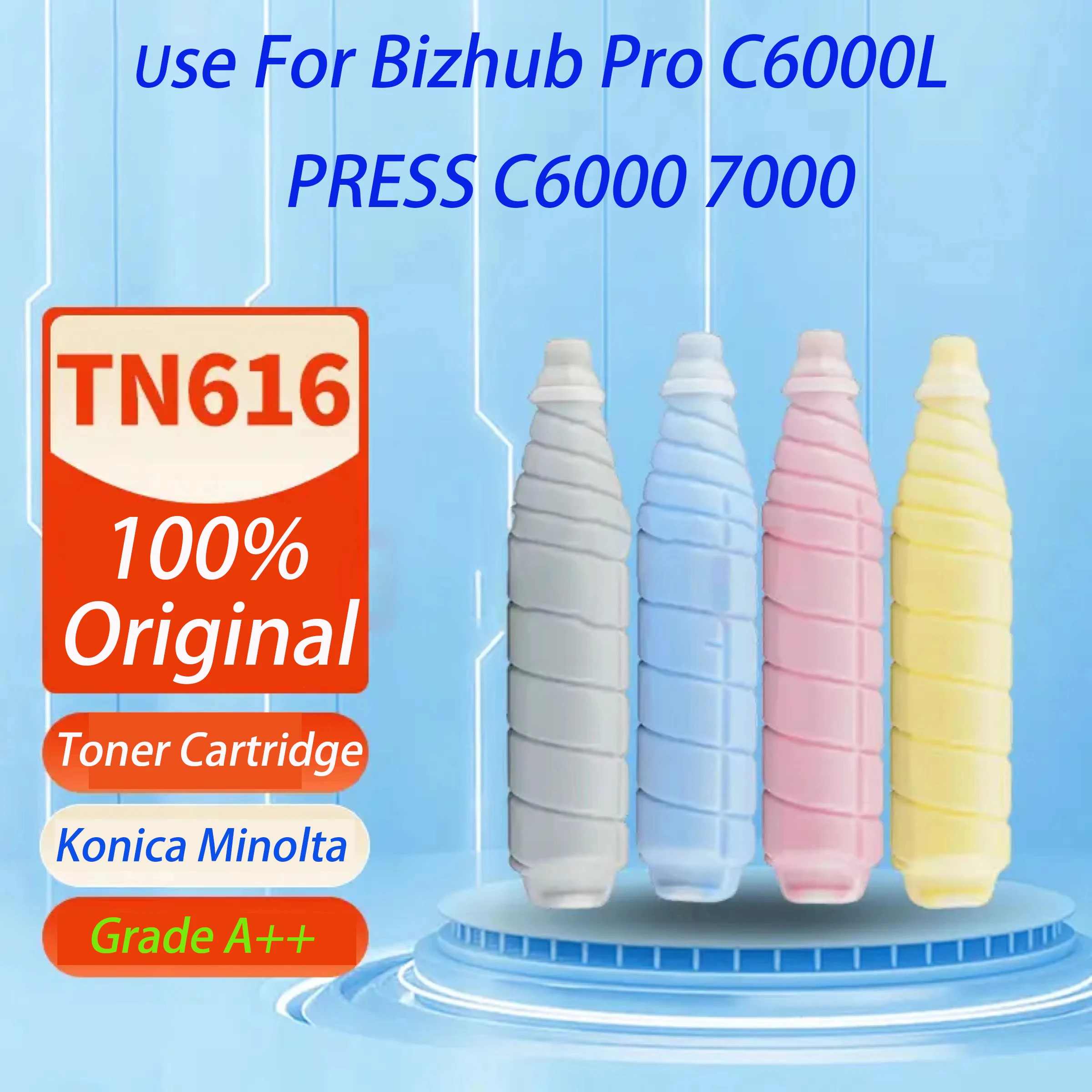 

4PC/Set 100% Original TN616 Toner Cartridge For Konica Minolta Bizhub Pro C6000L Bizhub PRESS C6000 7000