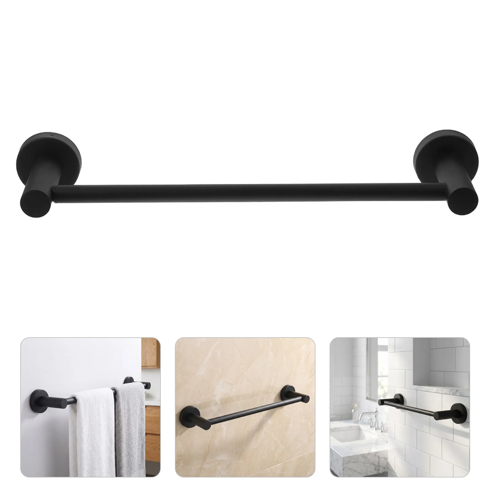 Stainless Steel Extendable Towel Rack Adjustable Length Retractable Bathroom Rail Single Rod for Kitchen Bath Shower Room