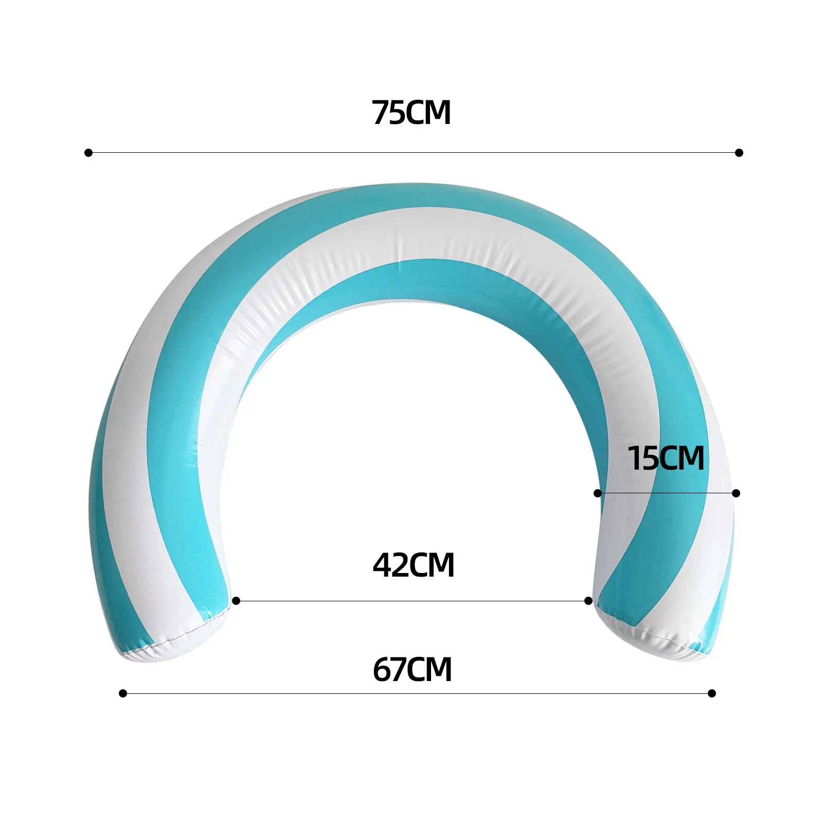 สระว่ายน้ํา Rafts Inflatable Ride-ons เล่นน้ําสนุก U พับ PVC โซฟาพอง Lounge ลอยฤดูร้อนว่ายน้ําชายทะเลของเล่นชายหาด 75 ซม.