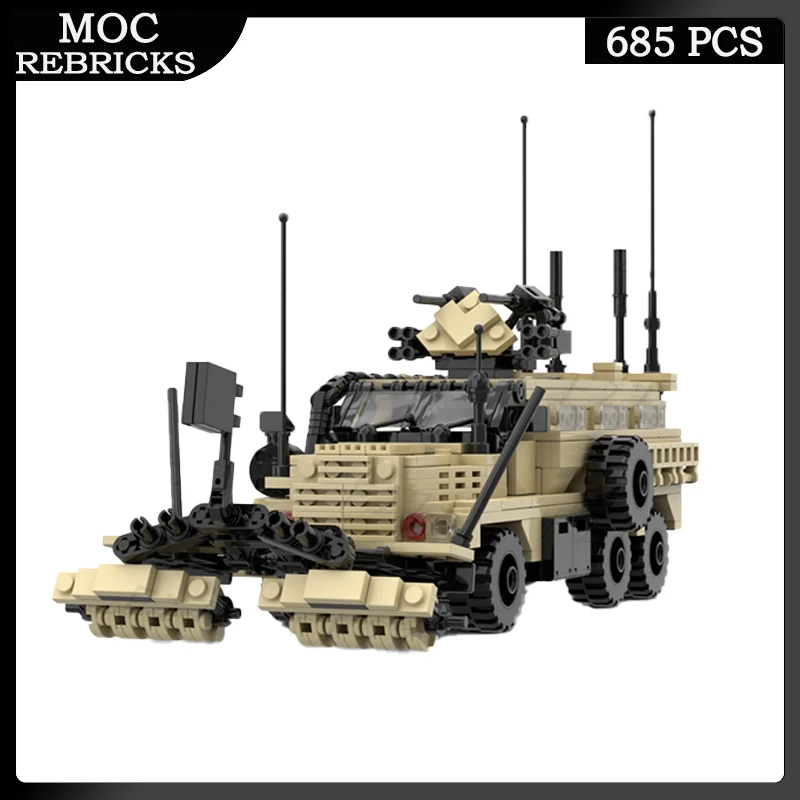 

WW2 Military Series Weapon Cougar Lightning Protection Vehicle MOC Building Block Educational Toy Model Brick Children XMAS Gift