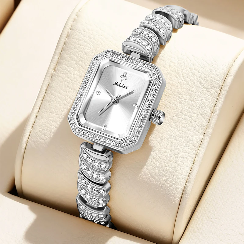 

Diamond Bracelet 2025 New Quartz Watch Vintage Watch Luxury Fashionable Women's Watch Party Jewelry Small Diamond Studded Strap