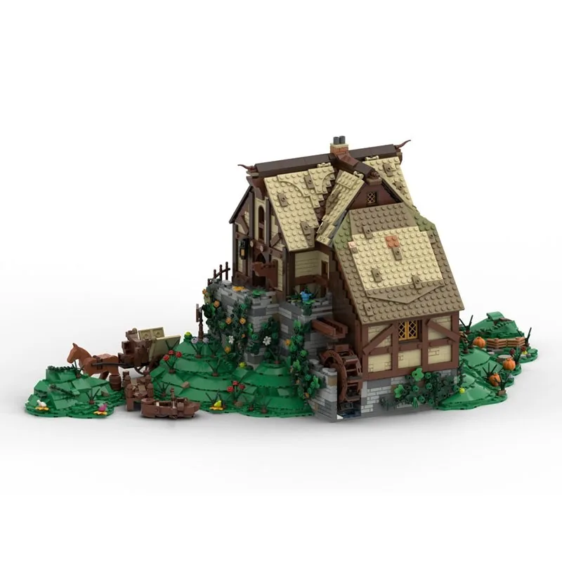 خواتم سحرية نموذج Moc قوالب بناء وحدات مطحنة منزل نموذج التكنولوجيا كتل عيد الميلاد لتقوم بها بنفسك لعبة هدايا البناء #4