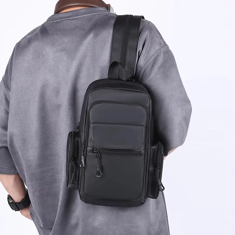 الرجال دراجة نارية حقيبة صدر للرجال الرياضة في الهواء الطلق متعددة الوظائف المشي لمسافات طويلة ركوب الدراجات التخييم حقيبة ظهر صغيرة حزم السفر خفيفة الوزن