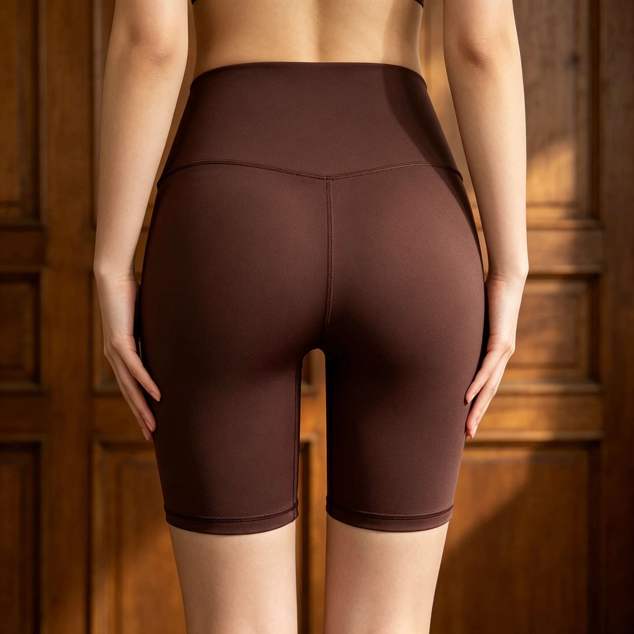 New High-Waisted Yoga Shorts for Women, Slimming and Leg-Lengthening, Seamless and Tight-Fitting Sports Shorts