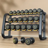 Rubber Steel Dumbbell Set Wholesale Mancuernas 2.5-30kg Kettlebell  Barbell  Gym Weight Pesa Rusa Ajustable Strength Training