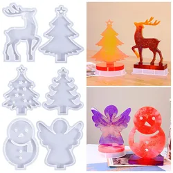 Resin Molds Christmas Tree Silicone Epoxy Casting Mold Unique Resin Art Mold Christmas Ornament Mold DIY Crafts Table Home Decor