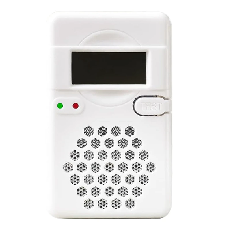 1 PCS White Mini Carbon Monoxide  Alarm Soot Honeycomb Gas Leak  With Digital LCD Display