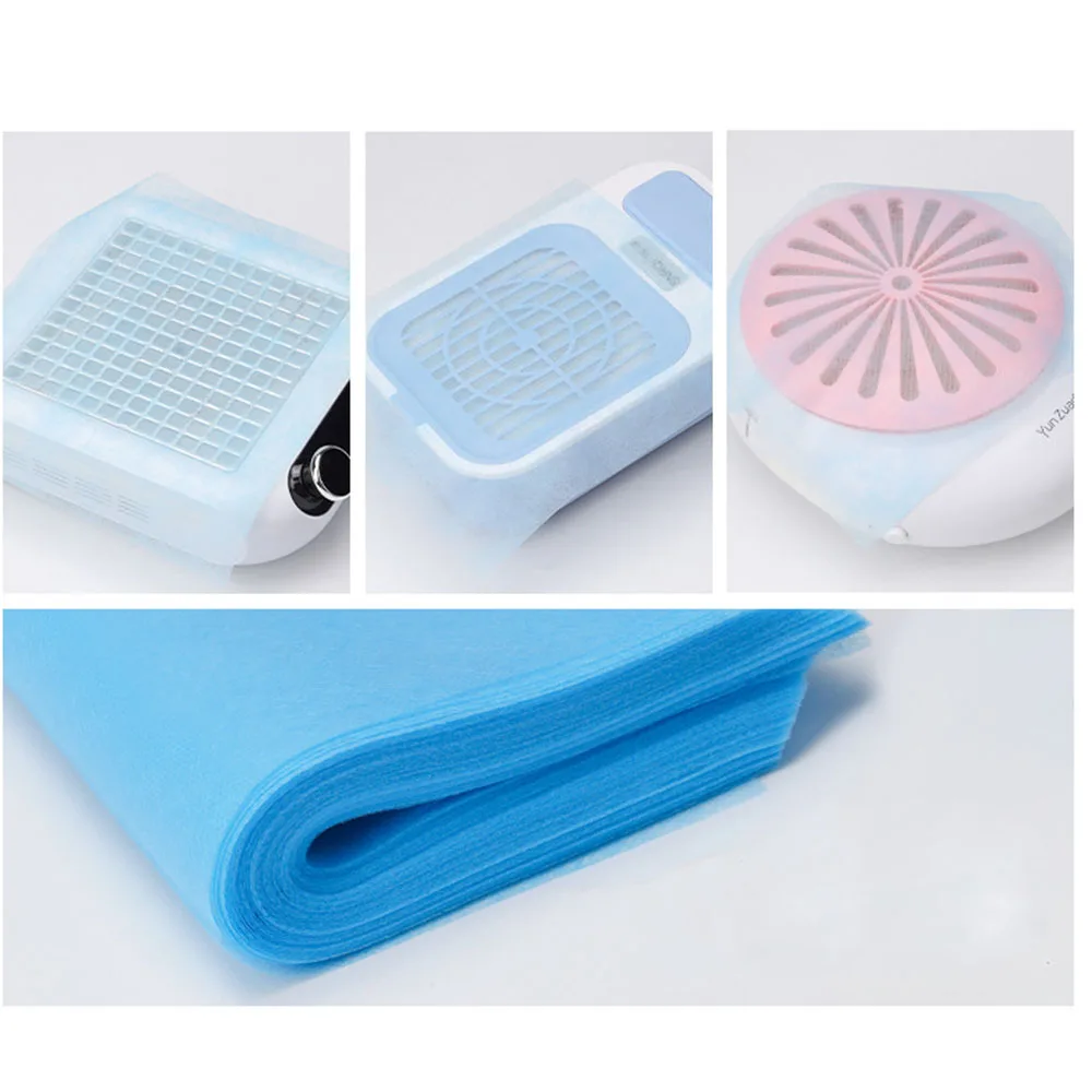 Filtro de vacío desechable para uñas, filtro de papel, colector de polvo, reemplazo de aspiradora de uñas, filtro limpiador ultrafino, tela no tejida, 100 Uds.