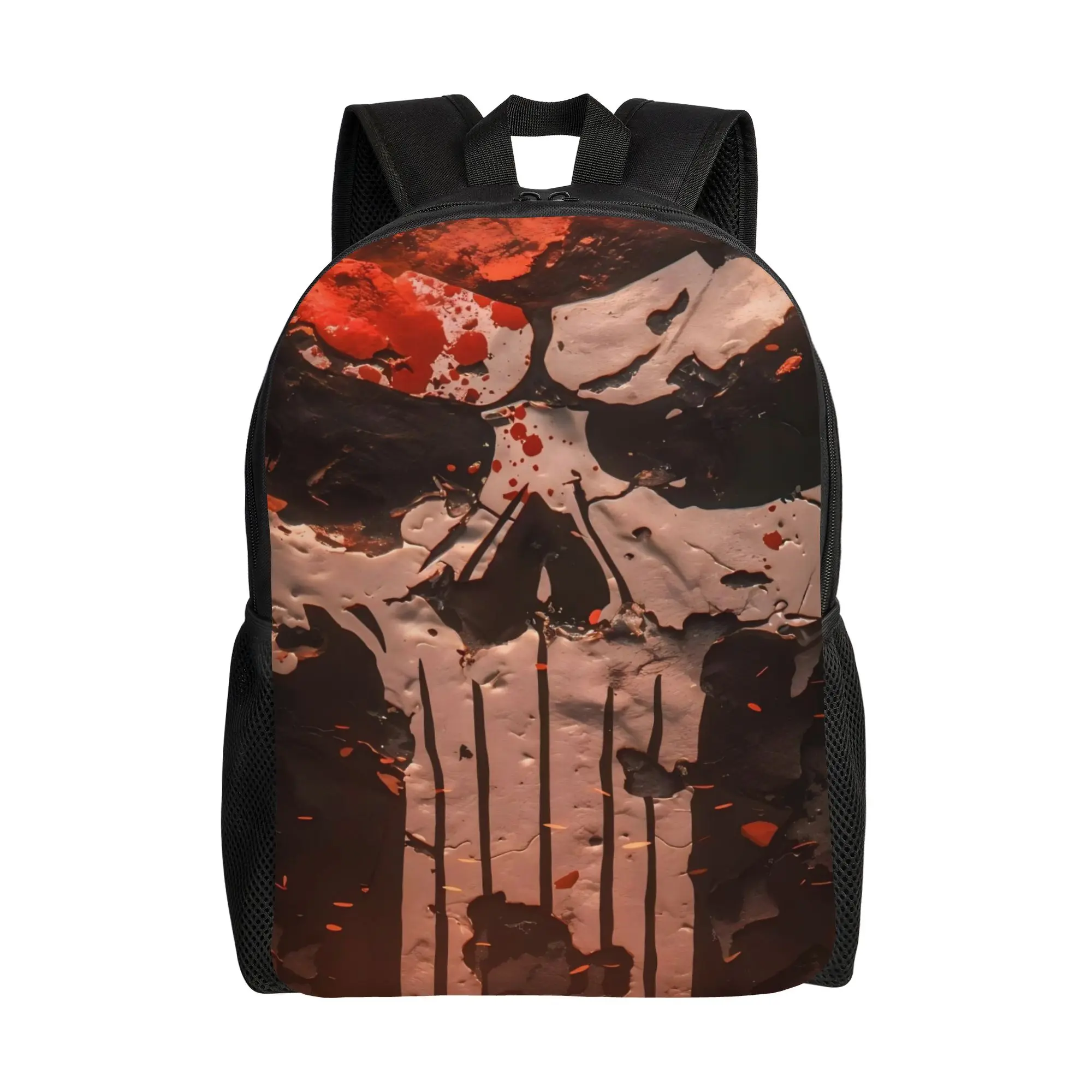 

Back to school season Punisher Knapsack Marvel For Women Super Quality Backpack