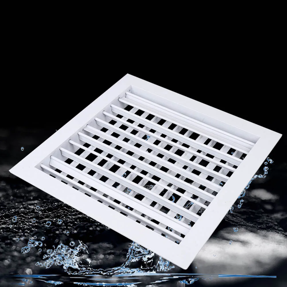For Central Air Conditioning Louvered Air Cover Aluminum Alloy Outlet Indoor Climate White Water Resistant Air Vent