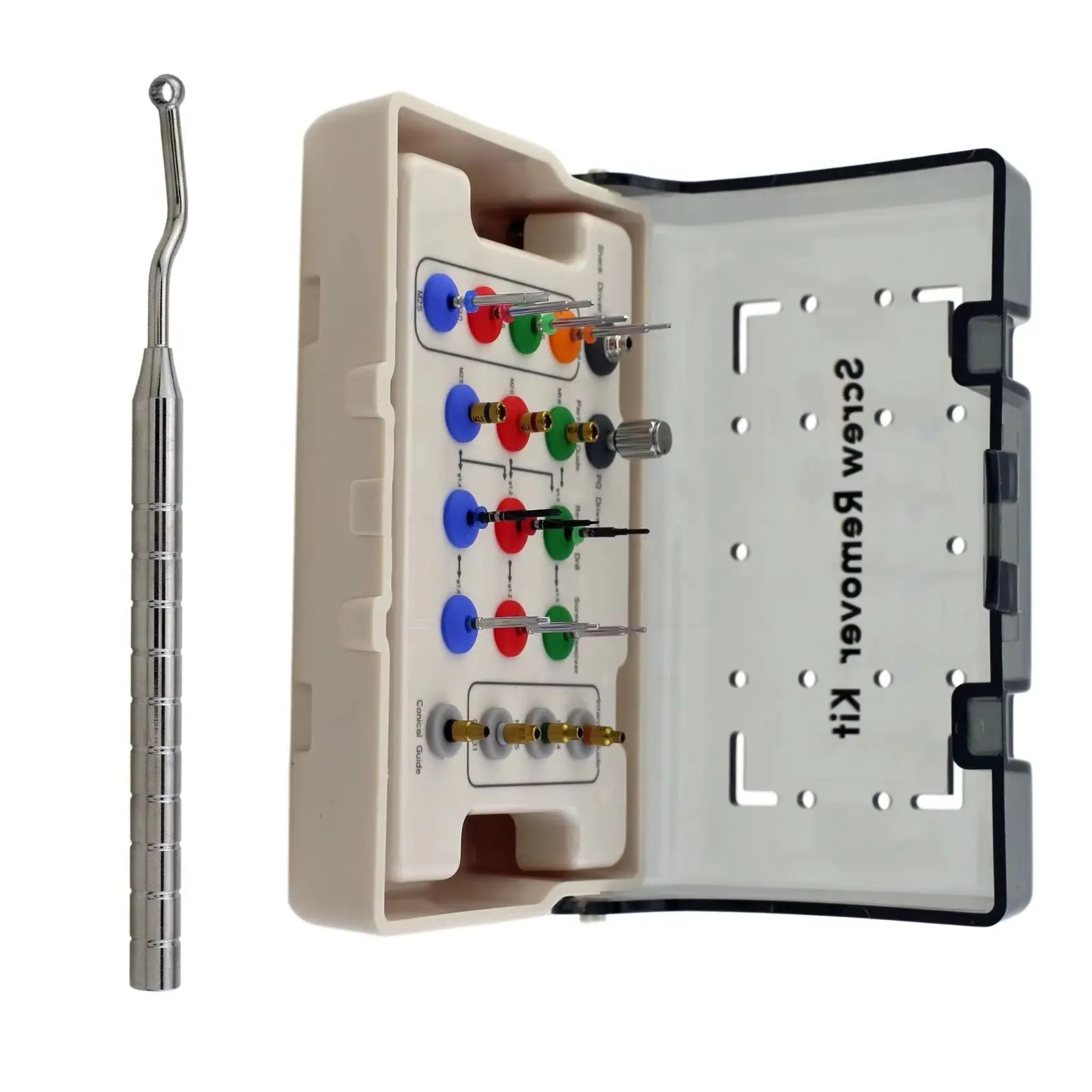 

Dental Implant NeoBiotech SRK Broken Screw Removal Kit Instrument Tool Screw Remover Shank Driver SR Driver Holder