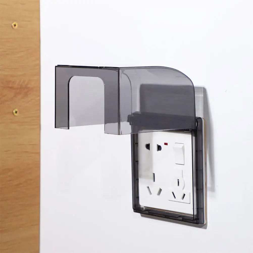 4Pcs Transparent Waterproof Socket Clear Plastic Electrical Outlet Protector for Outdoor Kitchen Bathroom Wall Mount