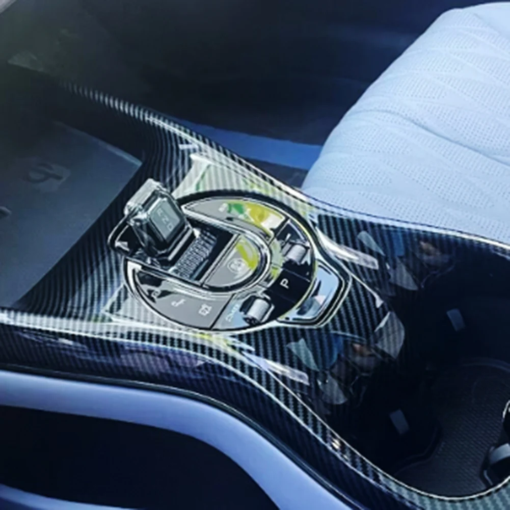 

Carbon Fiber Trim Stickers For Gear Shift Panel Cover Center Console Car Interior Parts For BYD Seal EV 2022-2023 LHD