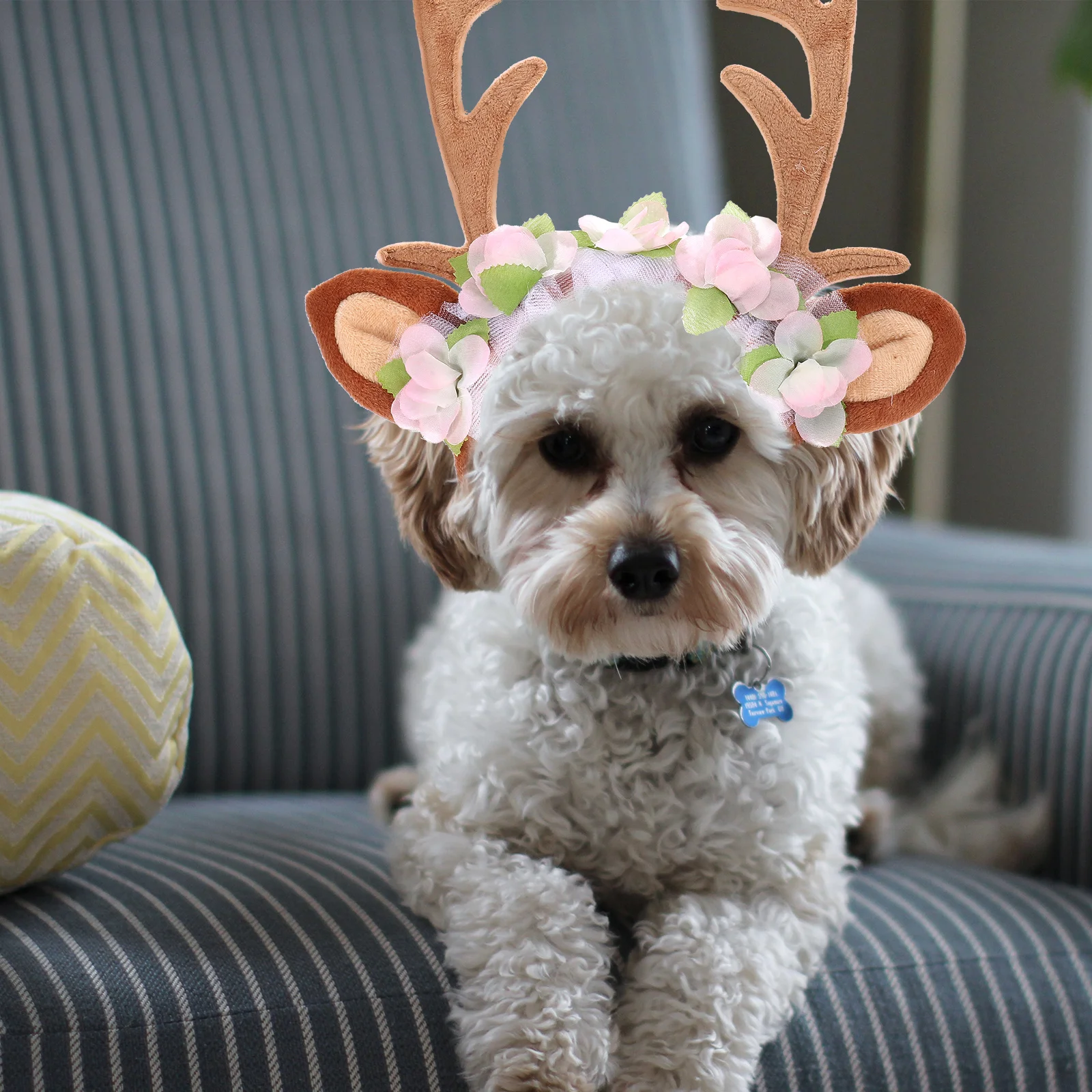 

Creative Christmas For Dogs Kitten Lightweight Deer Horn Headdress Party Costume Accessory Festival Photo Prop Christmas