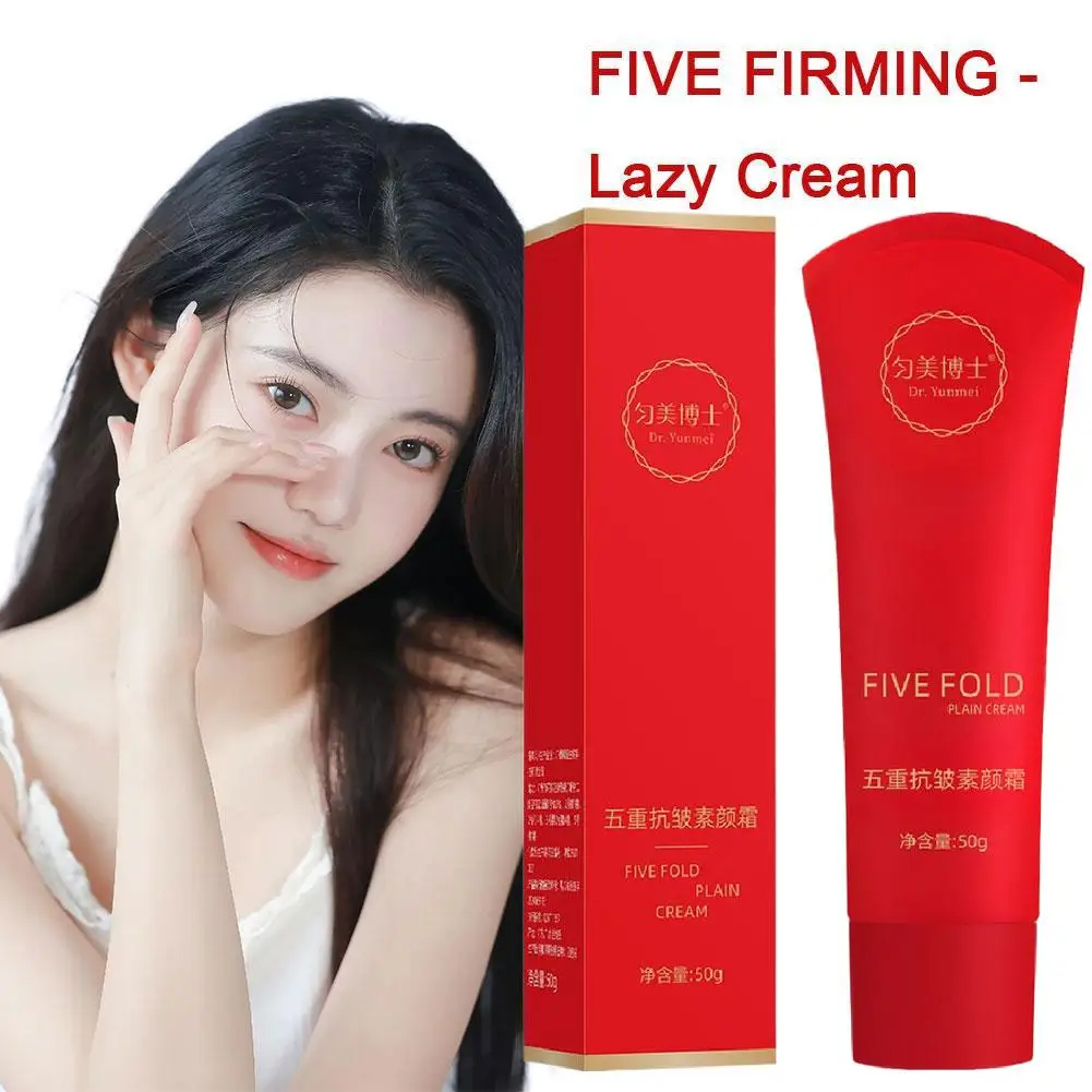 Five-Fold BB Face Cream Anti-Aging Moisturizing Concealer Long-lasting Oil Waterproof 50g Isolation Makeup Control Cream L3M0