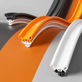 Těsnicí páska na okna 4M/role, typ slotu pro kartu, měkká TPE zátka proti průvanu, typ slotu pro kartu, vícevrstvá těsnicí páska na okna 10 nejlepší prodej Větrná zábrana na okno - №10