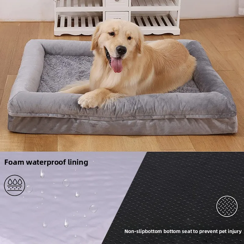 

Orthopedic Dog Bed Washable Dog Cat Bed Waterproof, Comfort Cats Couch Sofa with Removable Cover, Pets Bed with Nonskid Bottom
