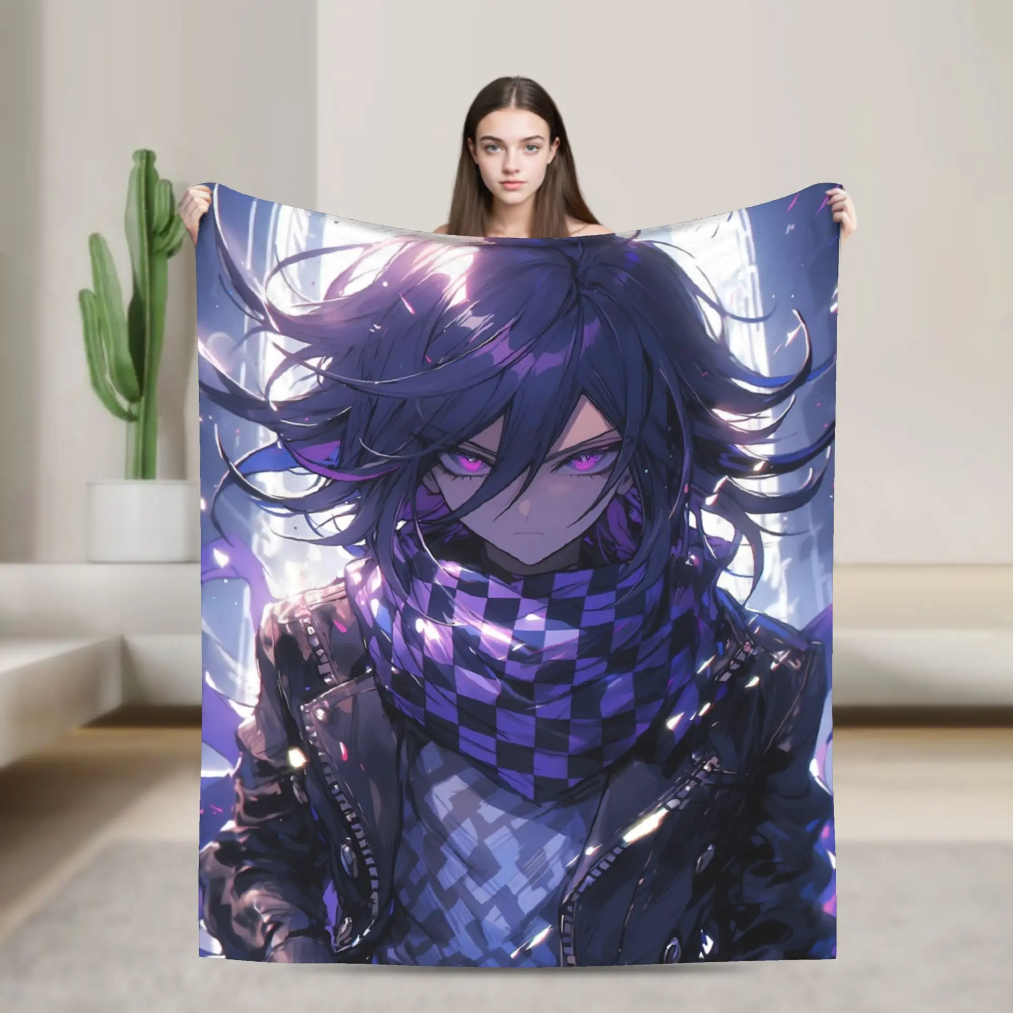 Kokichi Ouma The Ultimate Trickster  Anime Blanket Cover Flannel Danganronpa Super Warm Throw Blankets Travel Bedspread