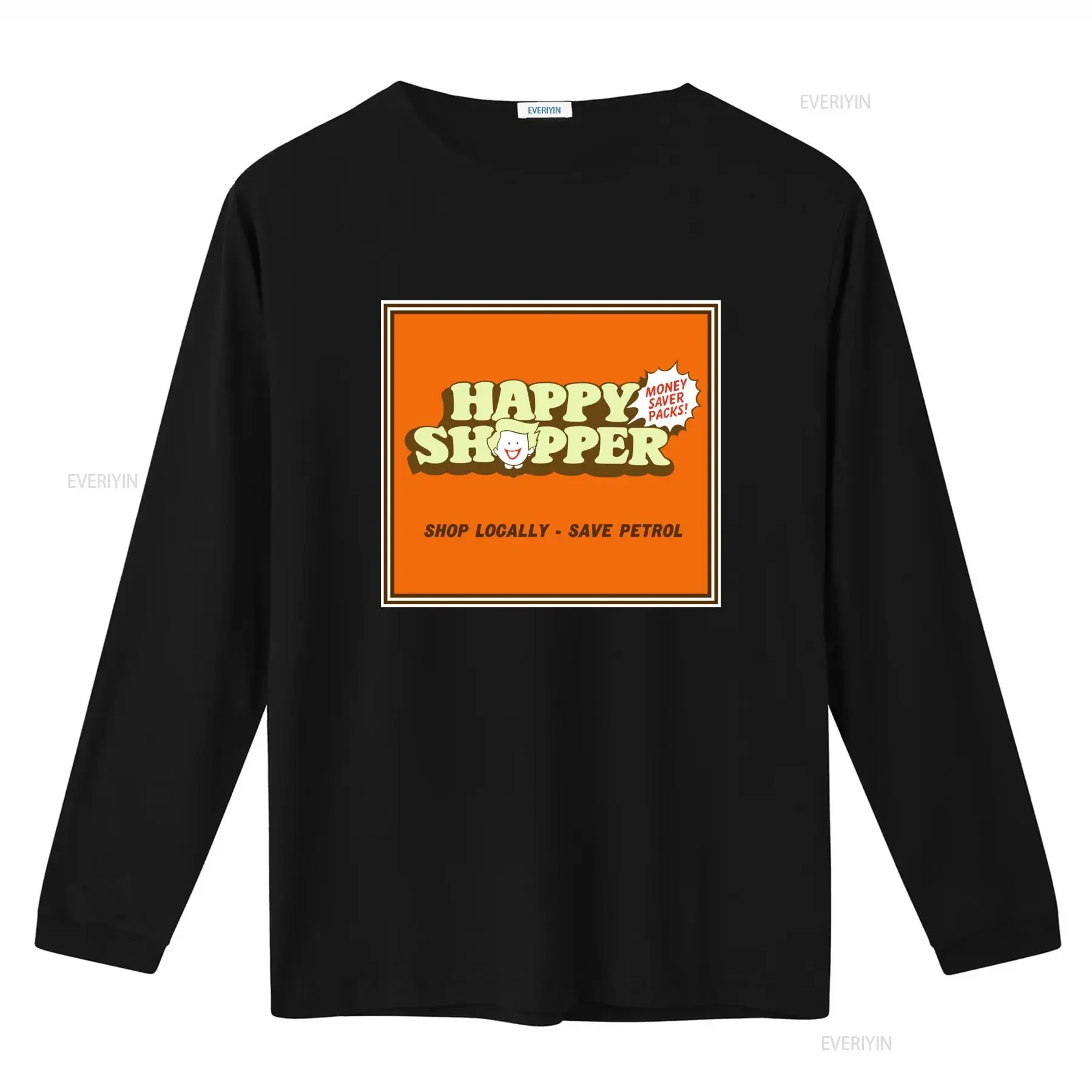 Happy Shopper T Shirt 80'S 90'S Retro Vintage Style Money Saver Packs Shop Locally Save Petrol vintage Washed Soft Versatile