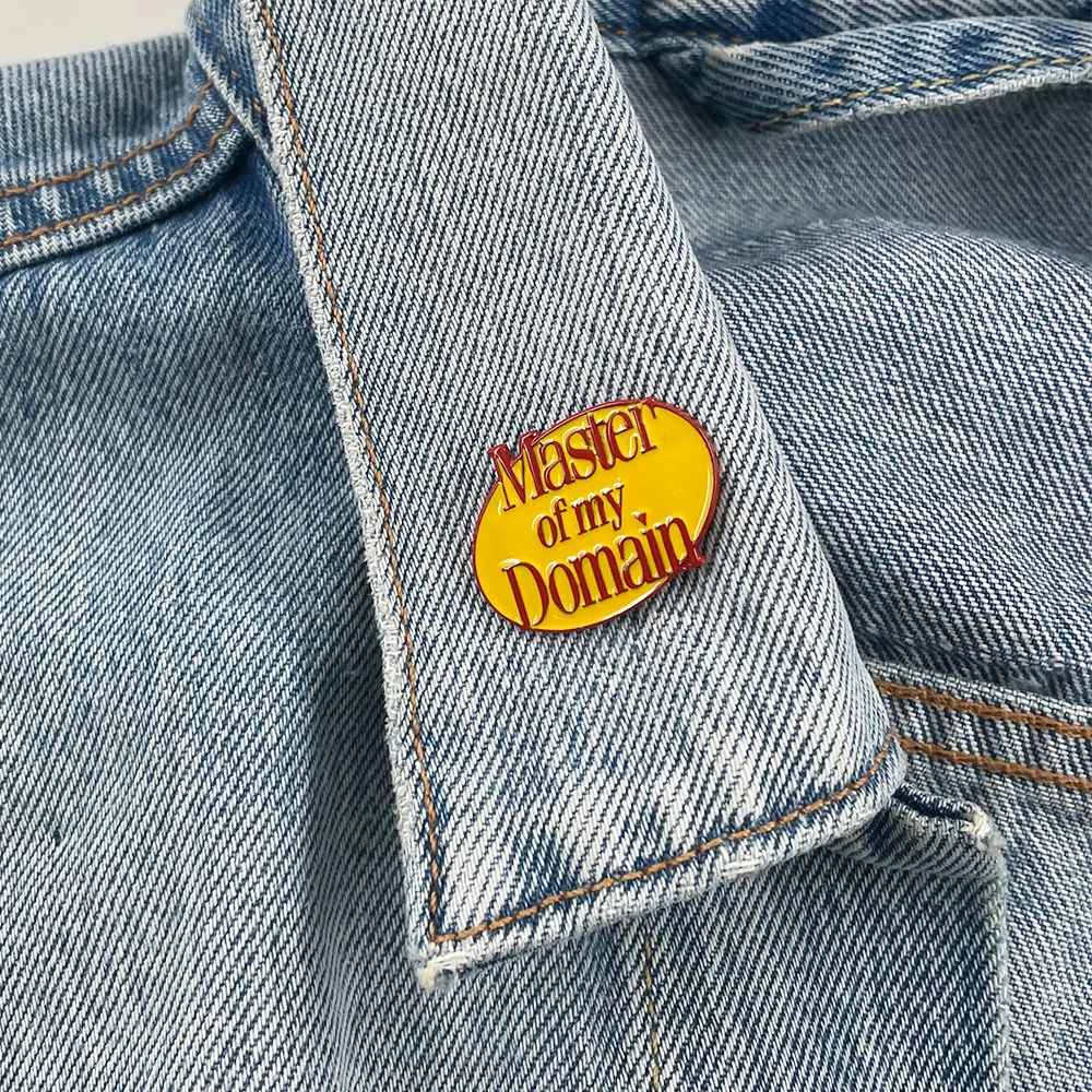 

Seinfeld TV Series The Contest Badge Master of My Domain Enamel Pins Brooch Gift Jewelry Accessories