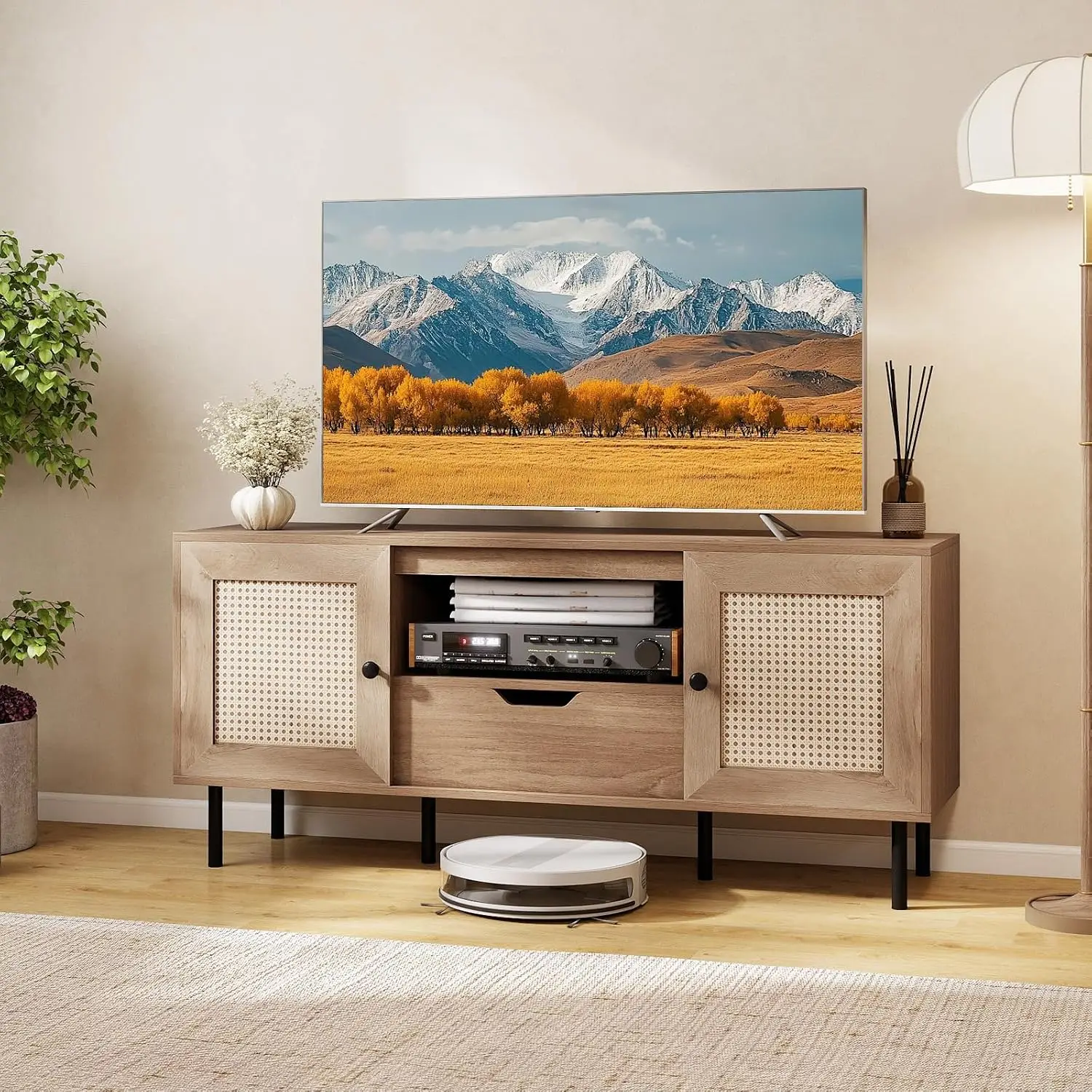 Boho TV Stand 50-60 Inch, 52