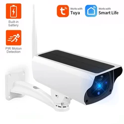 HONTUSEC TUYA Solar Power IP Camera 2MP Battery Camera PIR Alarm Motion Detection Solar Panel Two Way Audio Security Camera